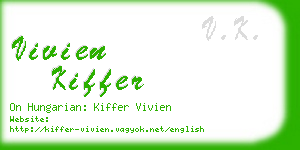 vivien kiffer business card